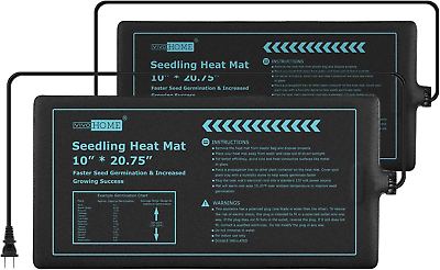 #ad 20W Waterproof Seedling Heat Mats 10quot;x20.75quot; 2 PC MET Safety Standard Certified $26.99