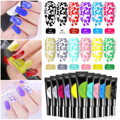 #ad 8ml Stamping Printing Gel Nail Soak Off UV Gel Polish for Stamp Plate Manicure C $3.37