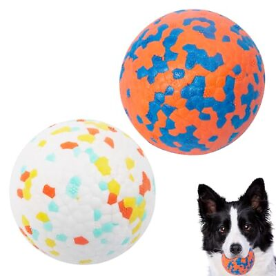 #ad 2 Pack Indestructible Dog Tennis Balls for Aggressive Chewers Interactive Pet... $26.64