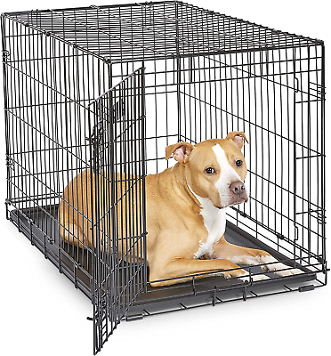 #ad Newly Enhanced Single Door Icrate Dog Crate Includes Leak Proof Pan Floor Prot $132.99