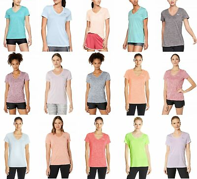 New With Tags Womens Under Armour Twisted Tech V Neck Tee Shirt Top $17.05