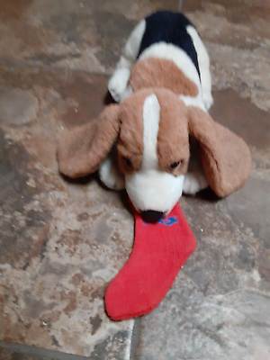 #ad Applause Basset Hound w Sock plush dog $20.00