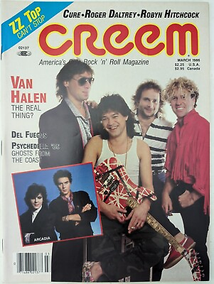 #ad Creem Magazine March 1986 Van Halen Del Fuegos Arcadia Psychedelic Furs Cure $14.76