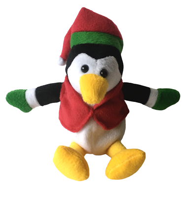 #ad Christmas Penguin Plush Santa Hat 7quot; Beanbag Toy Gift Package Decoration $8.99