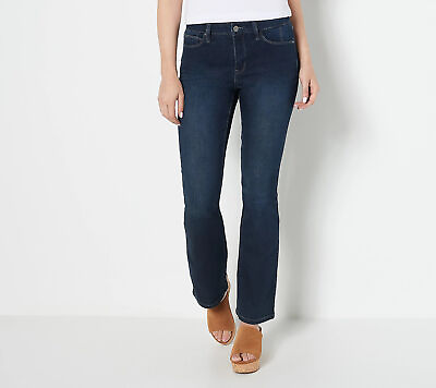 #ad Laurie Felt Silky Denim Bootcut Jeans Indigo L New $40.50
