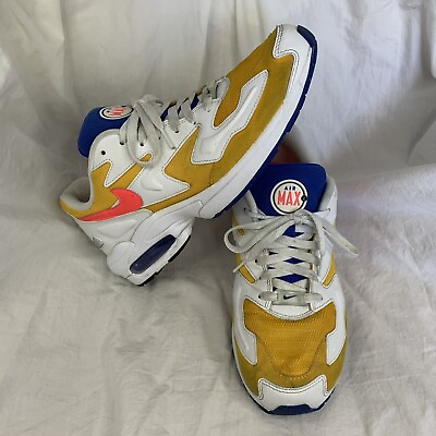 #ad Nike Mens Air Max2 Light Sneakers University Gold White A01741 700 Size 10 $45.00