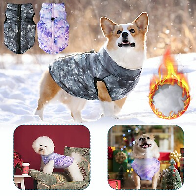 #ad Pet Christmas Costume Clothes Dog Jacket Puppy Vest Winter Warm Windproof Coat $7.99