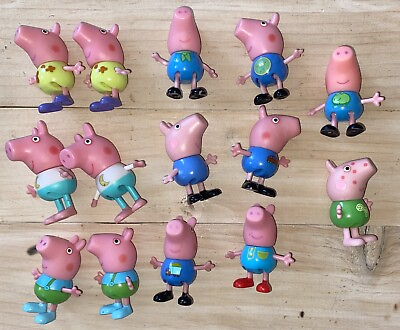 #ad Peppa Pig GEORGE Action Figure Lot Of 14 Toy 3” Figures $19.99