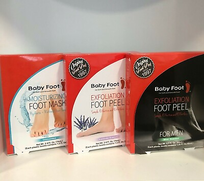 #ad BABY FOOT Exfoliation Foot Peel Original OR Moisturizing Foot Mask You Choose $26.99