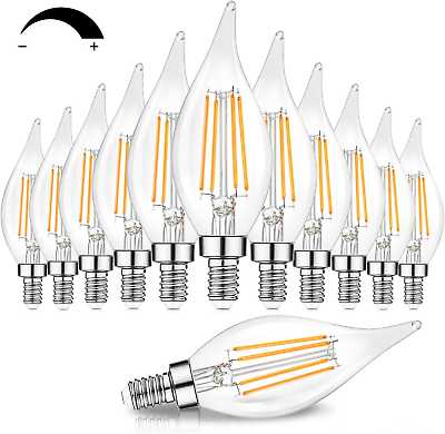 #ad Dimmable E12 Candelabra LED Bulbs 60 Watt Incandescent $34.99