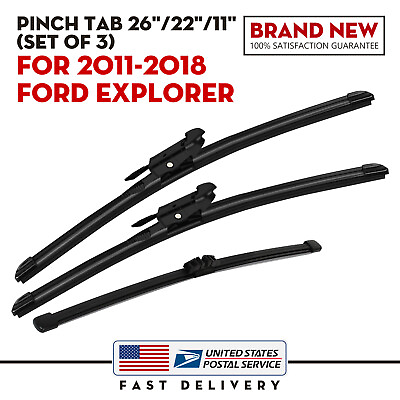 #ad New For Ford Explorer 11 19 US Windshield Wiper Blades One Set of 26#x27;#x27; 22#x27;#x27; 11 $17.99