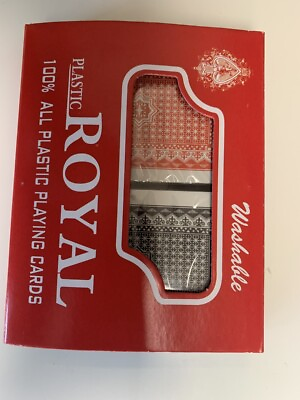 #ad 2 Pack of Royal 100% Plastic Playing Cards Set Washable Waterproof $10.99