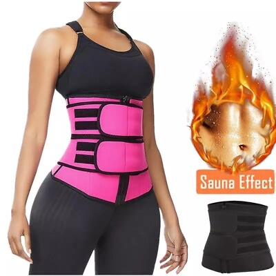#ad Women Waist Trainer Corset Sauna Sweat Weight Loss Body Shaper $9.99
