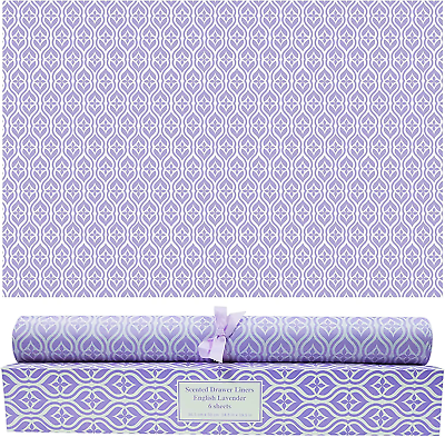 #ad Lavender Scented Drawer Liners 6 Sheets Fragrant Paper Liners Non Adhesive Pape $11.99