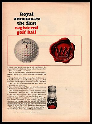 #ad 1964 Royal Registered Golf Balls Wax Seal Vintage United States Rubber Print Ad $6.97