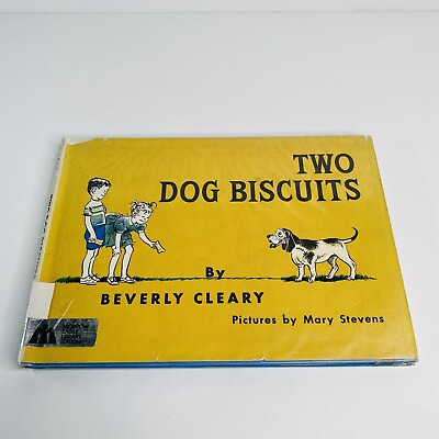 #ad Two Dog Biscuits Beverly Cleary Hardcover Mary Stevens 1961 First Edition $29.99