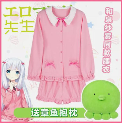 #ad Anime EROMANGA SENSEI Izumi Sagiri Pink Cotton Pajamas Costume Dailywear Cosplay $49.51