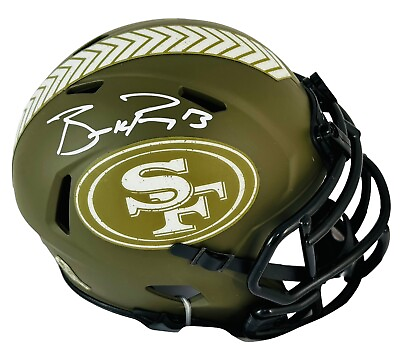 #ad Brock Purdy San Francisco 49ers Signed Salute Mini Helmet Speed Fanatics COA $379.99