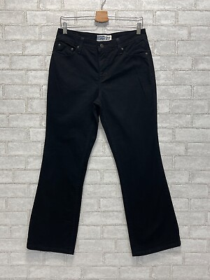 #ad Levi#x27;s Signature Misses Black Jeans At Waist Bootcut Stretch Size 10 Short $22.95