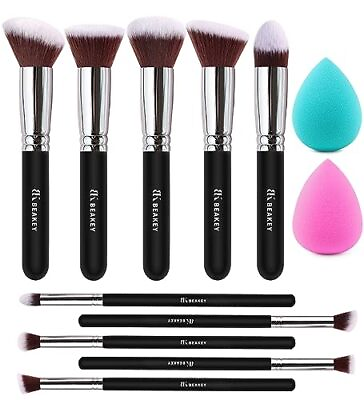 #ad BEAKEY Soft Make up Brushes Gentle on Skin Effective Application 12Pcs Premium $15.99