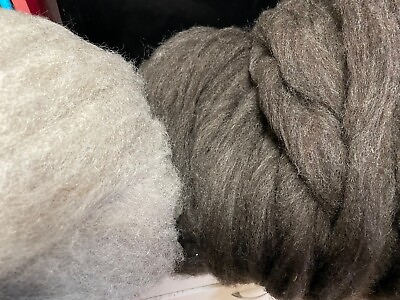 #ad Romney Wool Roving Natural 4 OZ $15.00