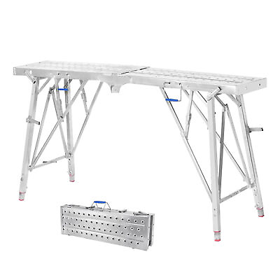 #ad Scaffolding Platform Adjustable Height Portable Heavy Duty Steel Work Platform $73.99