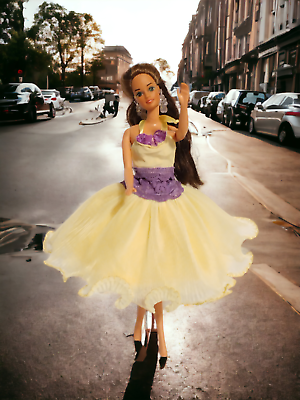#ad Princess Yellow Party Fun Reversible 2 Pcs Dress Unique $19.99
