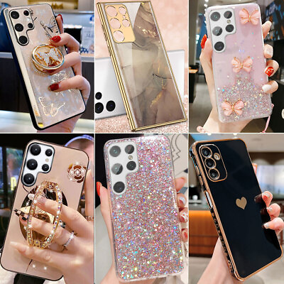 For Samsung Galaxy S23 Ultra S22 Plus S21 Note20 Ultra Bling Case Slim Cover $7.99