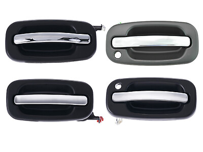 #ad For 00 06 Escalade Chrome Lever Black Exterior Door Handle Set Front and Rear $39.37