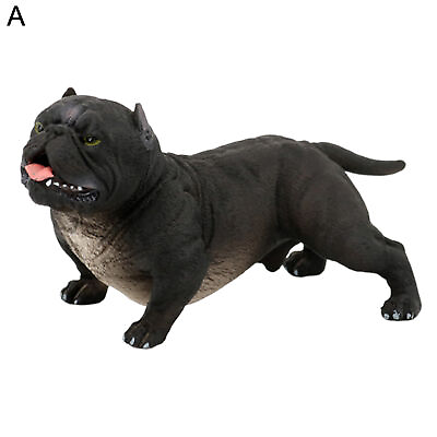 #ad Miniature Bully Pitbull Solid Ornamental Simulation Wild Animal Bully Pitbull A $12.64