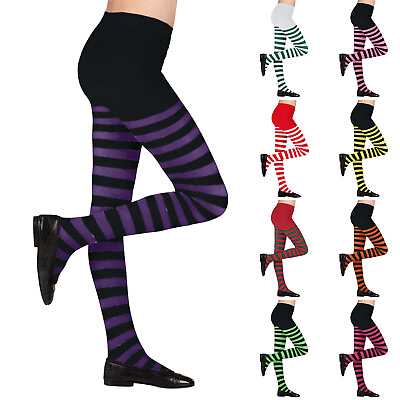 #ad Girls#x27; Tights Striped Tights For Children Panty Hose Length 69 72cm Costume $9.99