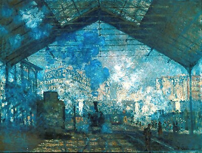 #ad The station Saint Lazare by Claude Monet art painting print $14.99