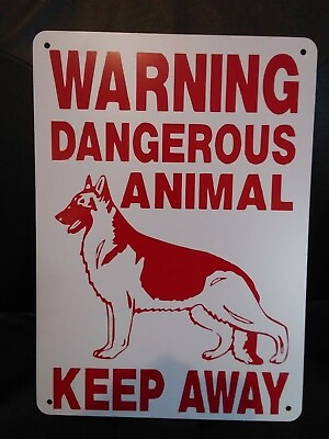 #ad Beware of dog sign German shepherd 12quot;x18quot; Aluminum Sign $22.01