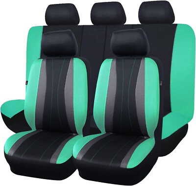 #ad Car Seat Covers Full Set Universal Split 40 60 50 50 60 40 Truck Black Gray Mint $27.99
