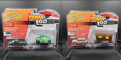 #ad 2019 Johnny Lightning Tow amp; Go Ford F 250 Jeep Wagoneer Lot of 2 $22.80