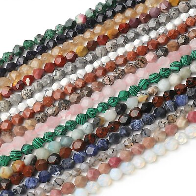 #ad 6 10mm Natural GemStone Pink Quartz Agate Faceted Loose Beads for Jewelry Making $4.69