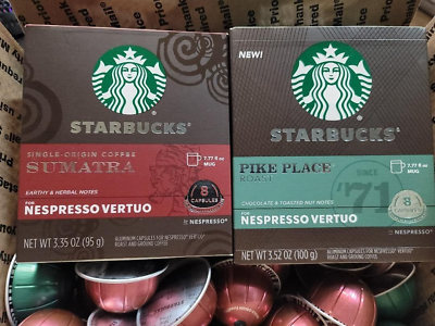 #ad Starbucks Nespresso Vertuo SUMATRA 88 PIKE PLACE 32 120 Capsules BULK 7.77 FLOZ $114.99