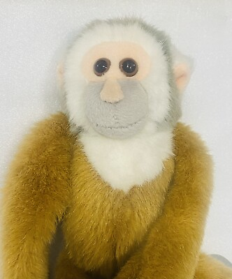 #ad #ad Wild Republic Squirrel Monkey Antuco 16” Huggable Plush Toy Hook Loop Hands $11.98