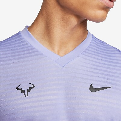 #ad Nike men’s Rafa Court Challenger S S Tennis Shirt Purple Pulse Sz XL CI9148 531 $46.99