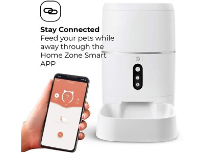 #ad HOME ZONE Automatic Smart Wireless Pet Feeder Cat Dog Food Dispenser with Remote $59.95