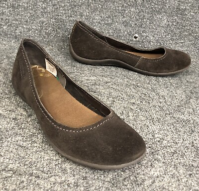 #ad Merrell Womens Espresso Brown Suede Slip On Ballet Flats Shoes US 7.5 In EUC $22.00