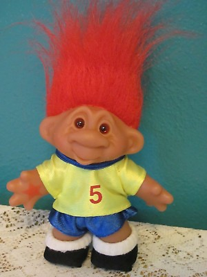 #ad Original TT Troll 2001 Soccer Troll With Red Hair #K1183 And # 5 On Shirt $7.99