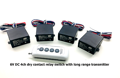 #ad 6v 4 Channel Long Range Dry Contact Relay on off Remote Control Switch RS64P $39.00