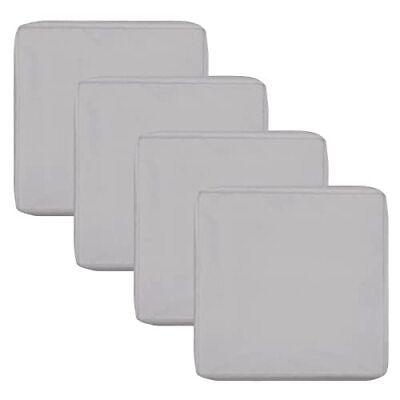 #ad Patio Seat Cushion Covers Replacement 24x22x4 in 4 PCS Covers Only Grey $65.50