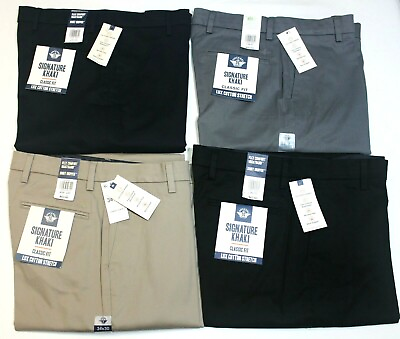 #ad Men#x27;s Dockers Signature Khaki Classic Fit Lux Cotton Stretch Flex Comfort Pants $31.00
