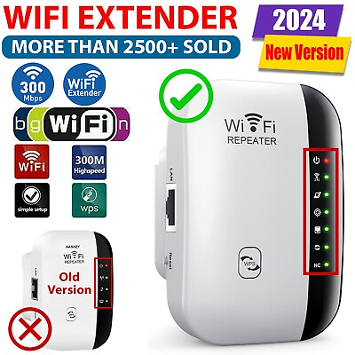 #ad Wifi Range Extender Internet Booster 300Mbps router Wireless Repeater Amplifier $11.89