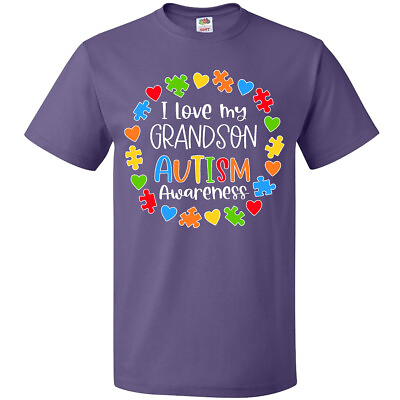 #ad Inktastic I Love My Grandson Autism Awareness T Shirt Grandma Grandpa Grandchild $18.99