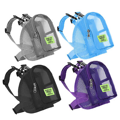 #ad Pet Cat Dog Backpack Harness Adjustable Lightweight Mesh Dog Harness Backpack $9.62