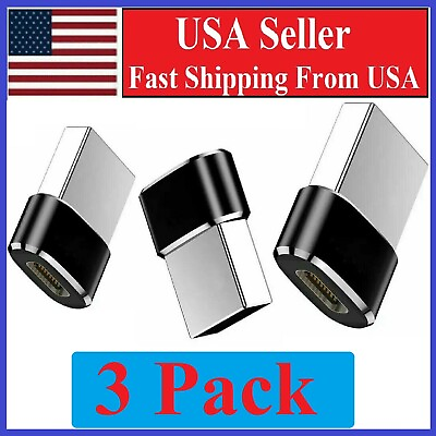 3 PACK USB C 3.1 Type C Female to USB 3.0 Type A Male Port Converter Adapter BLK $2.44