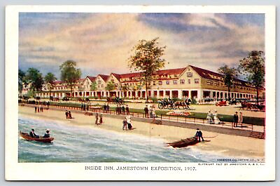 #ad Inside Inn Jamestown Exposition 1907 In Waters Of Hampton Road Grounds Postcard $8.79